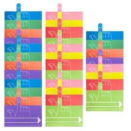 Finger Focus Spacer,8Pcs Kids Finger Spacers,Colorful Guided Reading Strips, Dyslexia Tools for Kids, Handwriting Tool Writing Spacers for Kids,Home School Classroom Supplies (32)