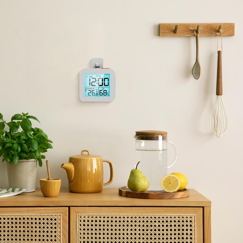 Sharplace Digital Bathroom Clock, Shower Timer with Alarm, Waterproof Clocks