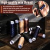 KAQRHFT 0.8 mm 54 Yards Round Waxed Thread for Leather