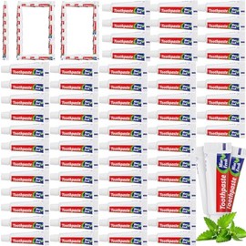 100 Pcs Mini Toothpaste Bulk Regular Clean Mint Toothpaste for Bad Breath, Helps Freshens Breath, Whitens Teeth Travel Size 0.18oz for Home Hotel Offi