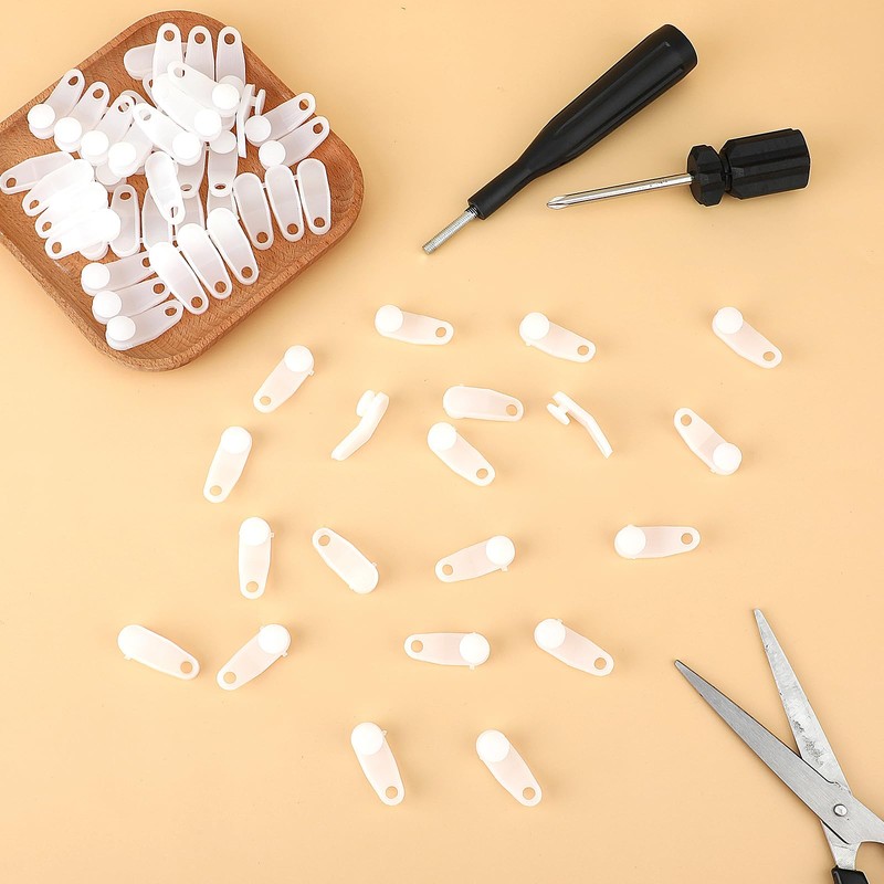 150 PCS Traverse Rod Slide, Plastic Curtain Rail Track Hooks