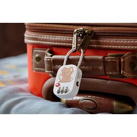 TSA Approved 3 Digit Lock with Zinc Alloy Steel Cable,Ideal for Suitcases Luggage Briefcases Computer Bags Schoolbags Backpacks Toolkit Cabinets and Gym Customized Digital Pattern for Adults and Kids