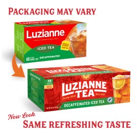 Luzianne Decaffeinated Iced Tea Bags, Family Size, 48ct Box (Pack of 6)