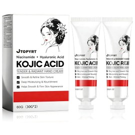 2PCS Crema Ácido Kójico: Crema para Manos Hidratante, Crema Hidratante y Nutritiva de Tratamiento Intensivo - Para Manos Secas, Agrietadas y con Aspecto Fatigado - Textura Ligera y de Absorción Rápida