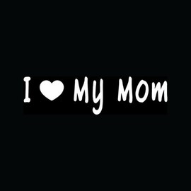 Ranger Products I Love My MOM Sticker Cute Decal Vinyl Mother Child Son Daughter S2 - Die Cut Vinyl Decal for Windows, Cars, Trucks, Tool Boxes, laptops, MacBook - virtually Any Hard, Smooth Surface
