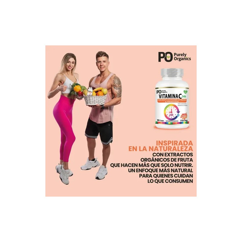 Purely Organics Combo 2 Vitamina C24h De Liberación Prolongada 90