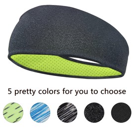 5 Pack Sports Headband for Men, Thin Breathable Design, Reused & Washed Mens Headband Sweat Bands for Running Yoga Football Fitness Workout…