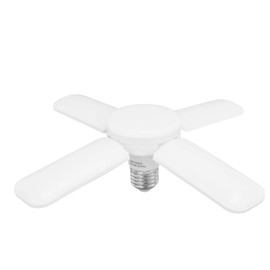 Luz de Garaje LED 48W E26 / E27 Luces de Garaje Techo Iluminación de 360 ​​° Luz LED de Taller Tornillo en Luz de Garaje Paneles Ajustables de 4 Hojas para Garaje Barn Shop,Iluminación Interior