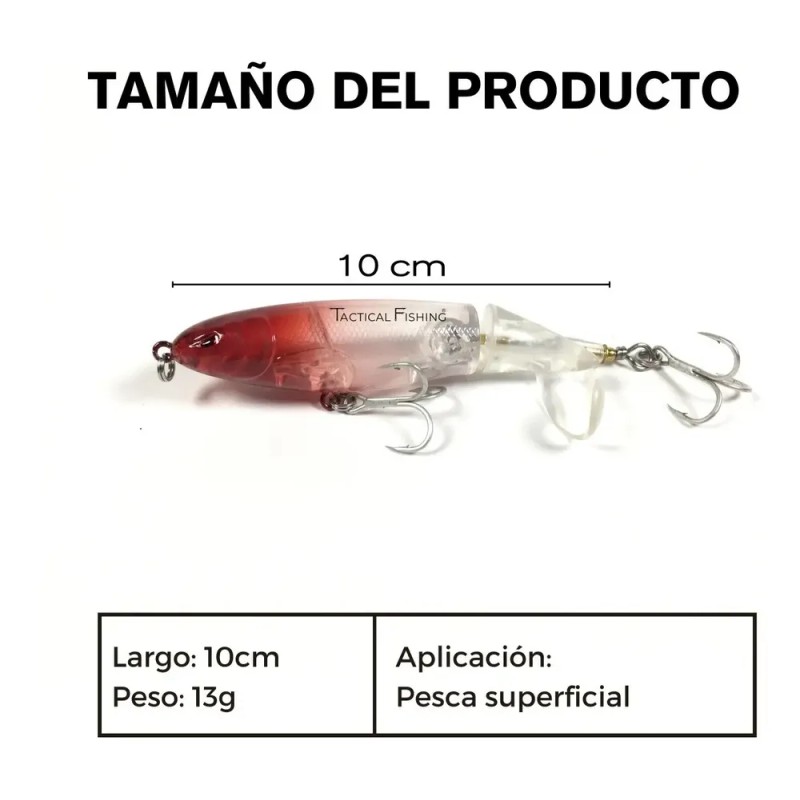 Kit Con 3 Señuelos De Pesca Superficial Whopper Plopper