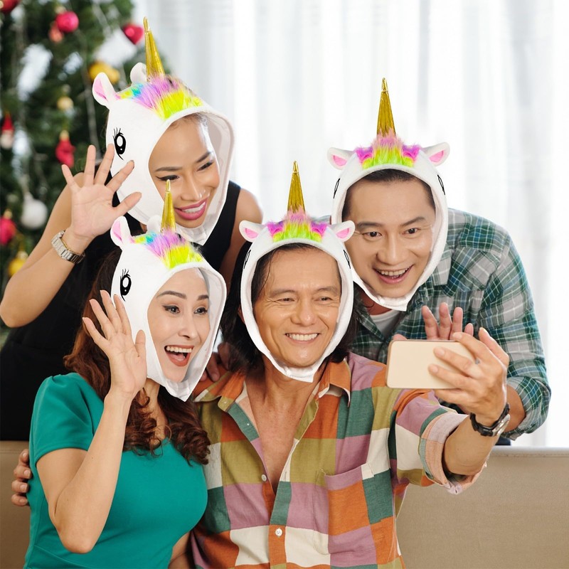 Jococs Unicorn Costume Hats Funny Hat for Adults (White)