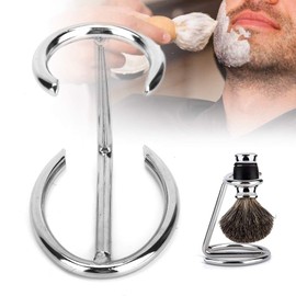 Men Shaving Brush Stand Durable, Feather Razor Stand, Stainless Steel Stand Razor Holder for Salon Home Travel Use