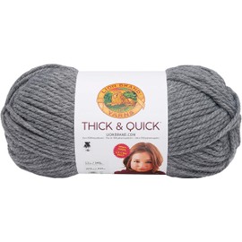 Lion Brand Yarn Hilo grueso y rápido, color gris Oxford