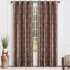 Chanasya Premium Damask Pattern Luxury Brown Curtains - 63 Inch