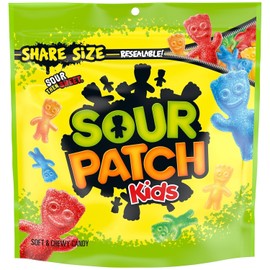 S0URPATCH KIDS Soft & Chewy Candy, 12 oz pack of 3 (2.25lbs) Share Size, Sour Then Sweet Kids Fun shaped Gummies Pack of 3