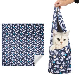 Poochies Sprouts - Envoltura para gatos para cortar uñas, retención de gatos para recortes de uñas (35.4 x 34.5 pulgadas), envoltura para gatos adultos, envoltura de burrito de gato se puede aplicar a