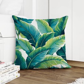 SILYHEART Turquoise Lime Green Pillowcase Teal Blue Aqua Tropical Pillows Accent Pillowcase Abstract Farmhouse Decor Pillow for for Sofa Bedroom Bed Chair Couch 18x18 in