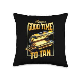 Always A Good Time To Tan Self Tanner Sun Throw Pillow