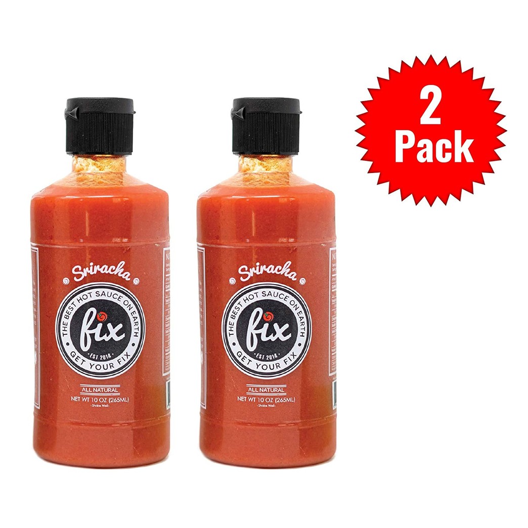 Fix Sriracha Hot Sauce, All Natural (Fix Signature Sriracha, 10 Ounce - 2 Pack)