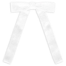 Black Satin Western Kentucky String Tie, White, One Size