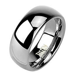 Paula & Fritz® Tisten Women's Rose Gold Titanium Tungsten Ring Size J to Z 4 mm 6 mm 8 mm Wide Couple Ring Wedding Ring Dome Ring, Titanium