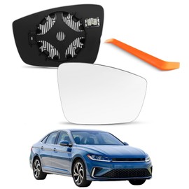Side Mirror Lower Glass Replacement For 2011 2012 2013 2014 2015 2016 2017 2018 Volkswagen VW Passat Jetta Beetle - Side Mirror Glass With Rear Holder For Volkswagen VW Passat Jetta (Right)