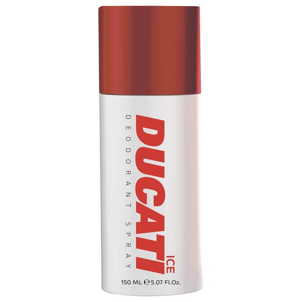Ducati Ice by Ducati - Deodorant Spray for Men - Woody Aromatic Scent - Opens with Tangerine, Lemon and Bergamot - Blended with Lavender and Sage - Perfect for Young-Spirited Gentleman - 5.07 oz