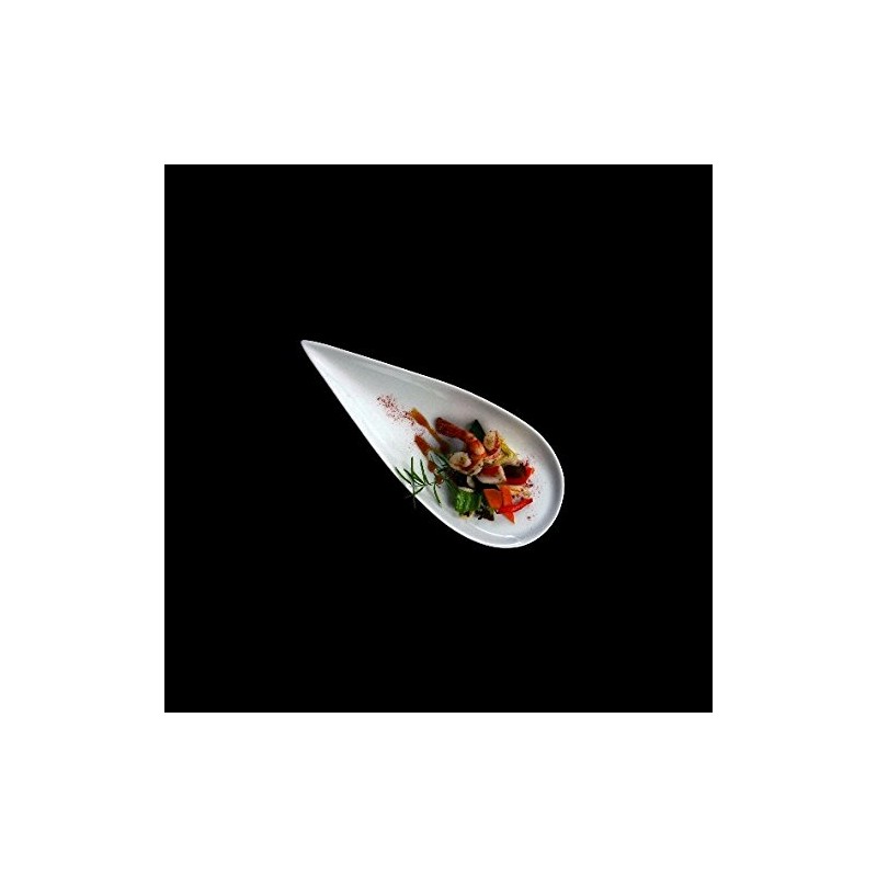 Holst Porzellan TD 018 Teardrop Flat Plate White 18.5 x