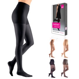 mediven Sheer & Soft for Women, 15-20 mmHg - Closed Toe, Pantyhose Compression Stockings, Sheer Hosiery, VI-Petite, Ebony