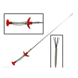 Mr. Gadget's Solutions 4 Claw 60cm Grabber Tool Magnetic Picker Flexible Pick Up Tool Spring Grip Bend Curve Grabber for Picking Up Nuts and Bolts