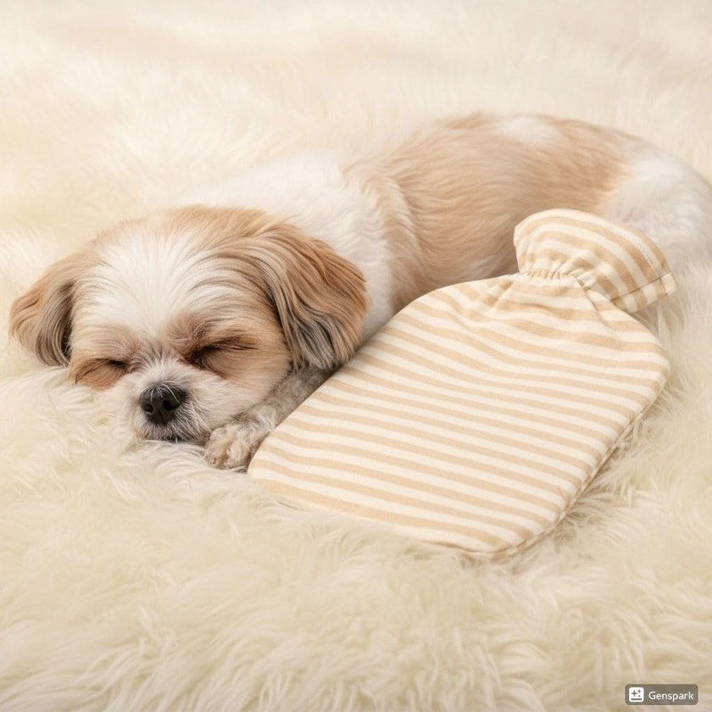 Fashy Hot Water Bottle with Ivory Soft Cotton Cover (67oz