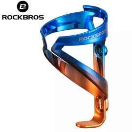 ROCKBROS Bike Water Bottle Holder Bicycle Vacuum Plating PC Cup Holder Bracket - Blue Coffee 2