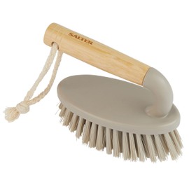 Salter LASAL71403WEU7 Warm Harmony Scrubbing Brush, FSC®-certified Bamboo Handle, Recycled Plastic, Strong and Durable Bristles, Cleaning Tough Dirt and Grime from Floors & Hard Surfaces