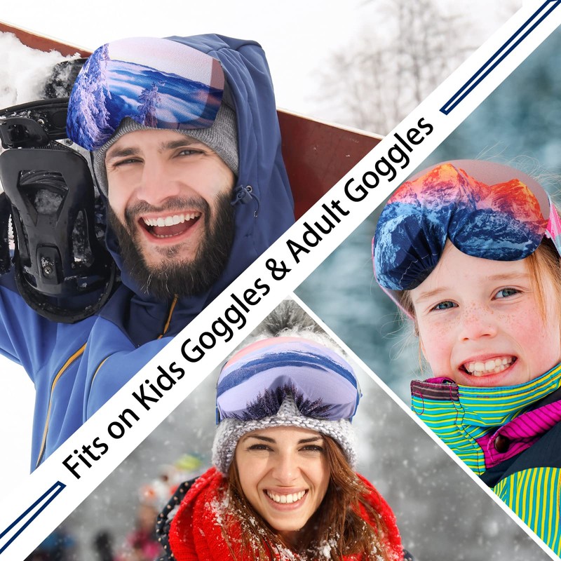 4 Pieces Ski Snowboard Goggle Cover Sleeve, Goggle Cover Microfiber