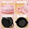 Romooa Large 45oz Cute Ramen Bowl Set Microwavable Pig Ramen
