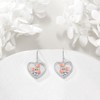 Rose Earrings 925 Sterling Silver Flower Floral Dangle Earrings Jewelry