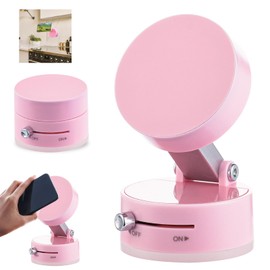 Vacuum Magnetic Phone Holder Updated Suction Cup Phone Mount Foldable and Portable Easy to Operate and Durable Multi-scenario Application 360° Adjustable for Gym/Kitchen/Bathroom/Car/Desktop(Pink)