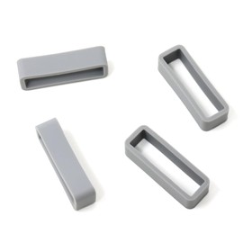 Honbay 4PCS 24mm Rubber Replacement Watch Band Loops Silicone Watch Strap Keeper Retainer Holder Ring (Grey)