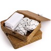Elsjoy 2 Pack Seagrass Baskets with Lid, Wicker Storage Baskets