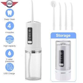 USA Cordless Water Flosser Dental Oral Irrigator Travel Teeth Cleaner Floss 2025