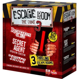 Goliath Games Presents: Escape Room - The Game | 3 Thrilling Escape Rooms in Your Own Home! | Board Games for Adults | For 3-5 Players | Ages 16+ | Styles May Vary
