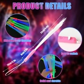 AEAHALY 48 Pieces Light up Wand Glowsticks Party Favors Colorful Fiber Optic Wand with 3 Light Modes for Wedding Bridal Birthday Shower Glow in The Dark Party Favors