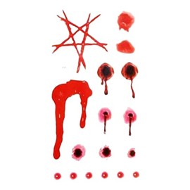 Blood Seal Bloody Tattoo Sticker Costume Cosplay