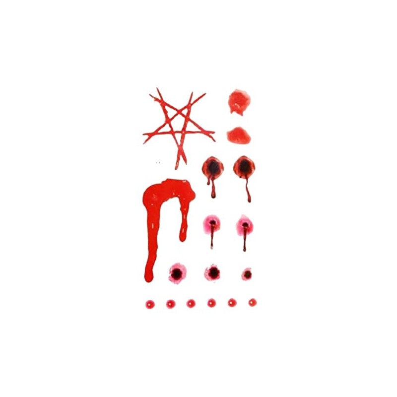 Blood Seal Bloody Tattoo Sticker Costume Cosplay