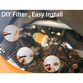 AM116304 Fuel Filter for John Deere & Kohler 25 050 22-S | Replaces GY20709, 120-436 | Fits 1/4-inch and 5/16-inch Fuel Line