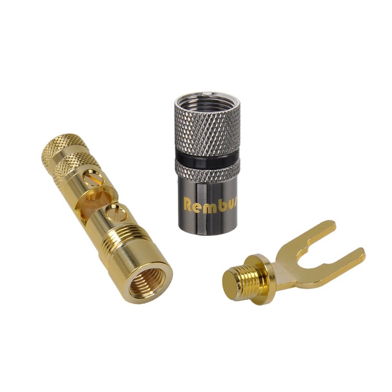 Rembus KS-216 High End Cable Lugs Gold-Plated Pack of 4