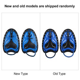 VGEBY 1 Pair of Hand Flippers Comfortable PP + TPR Hand Swimming Paddles Ergonomic Design for Swimming Diving Snorkelling (L Blue)