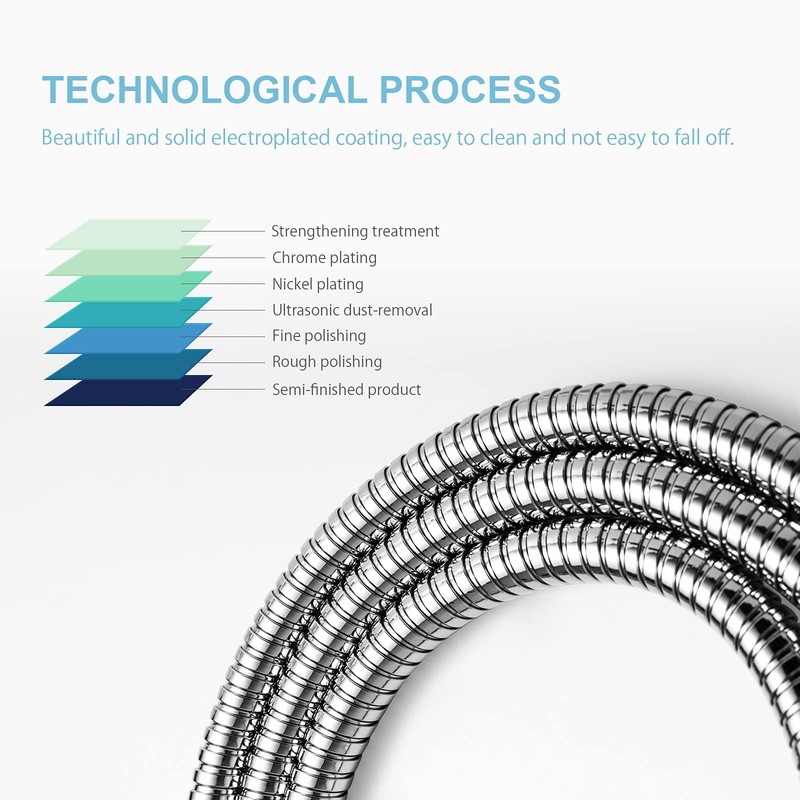 OFFO Shower Hose, 100 in Kink Free Stainless Steel Shower