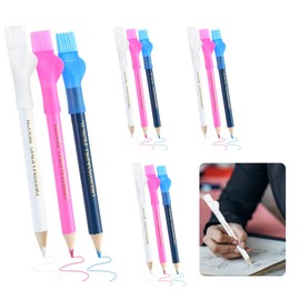12 PCS Tailors Chalk Pencils with Brush, Fabric Pencil Erasable Sewing Chalk Sewing Fabric Pencils Dressmakers Chalk for Tailor Home Marking and Tracing Crafting DIY Craft Tools (Blue Red White)