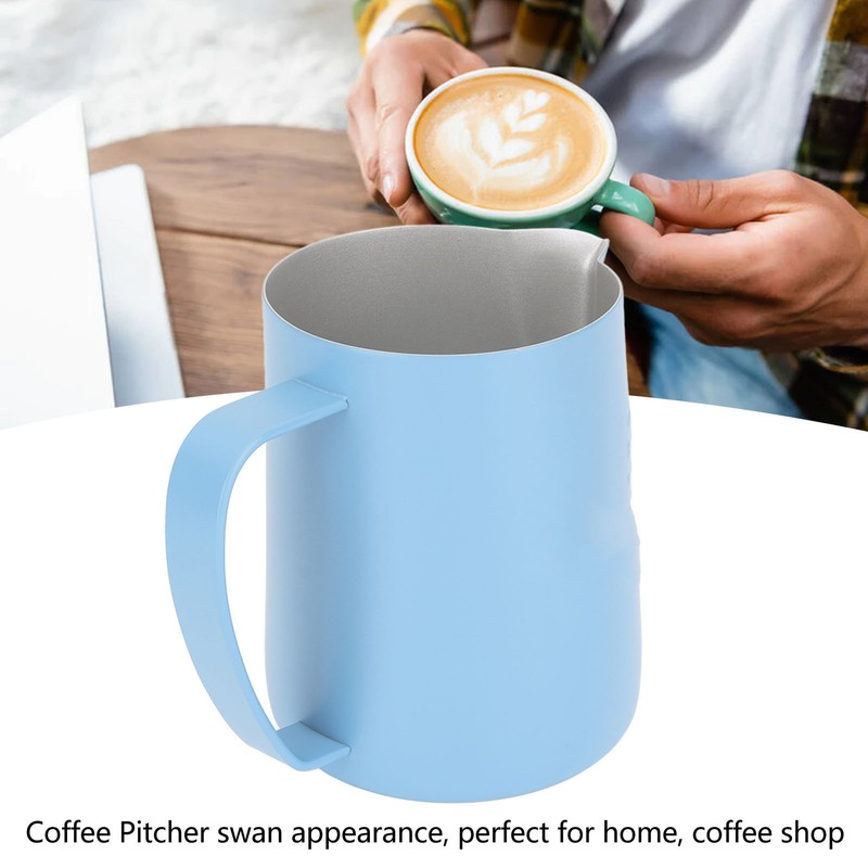 600ml Milk Frothing Pitcher Coffee Steaming Pitcher Stainless Steel Milk