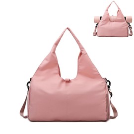YYKSYDPT Gym Bag, Large Capacity Sport Duffel Bag with Shoes Compartment, Yoga Mat Bag, Travel Overnight Weekender Bag for Women Men (Pink)
